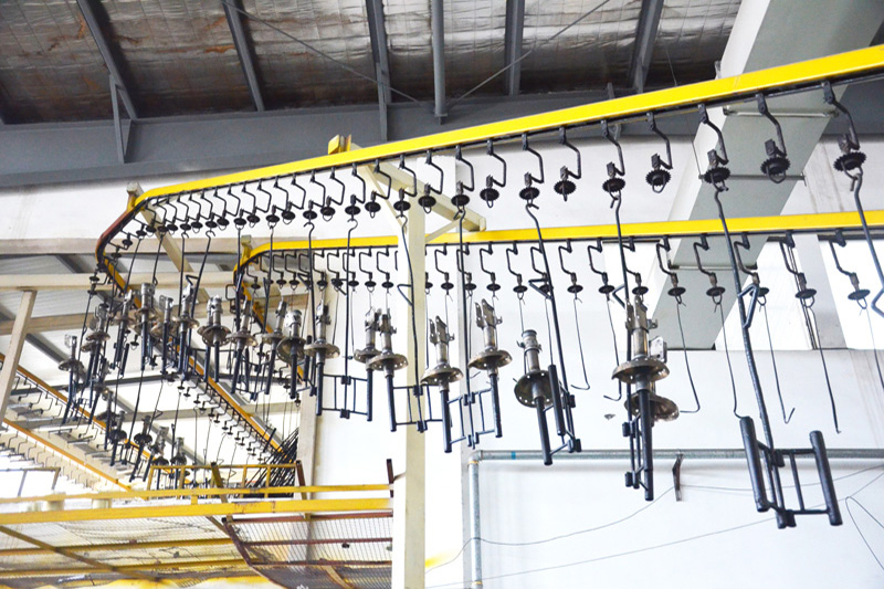 Auto parts production line with quality control